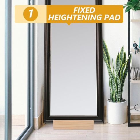 UKCOCO Floor Mirror Base Mirrors Full Body Mirror Length Mirror Base Floor Mirror Stand Only Floor Mirror Stand Support Floor Length Mirror Stand Non-Slip Full-Length Mirror Solid Wood in Saudi Arabia