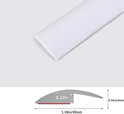 Floor Transition Strip Self Adhesive, PVC Flooring Threshold Edging Trim Strip Suitable for Carpet Threshold Transition with a Height Less Than 3 mm 6.56 feet (Black, 7MM) in Saudi Arabia