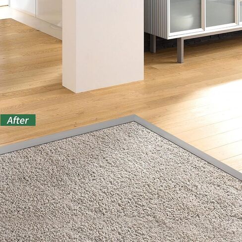 Floor Transition Strip Self Adhesive, PVC Flooring Threshold Edging Trim Strip Suitable for Carpet Threshold Transition with a Height Less Than 3 mm 6.56 feet (Black, 7MM) in Saudi Arabia