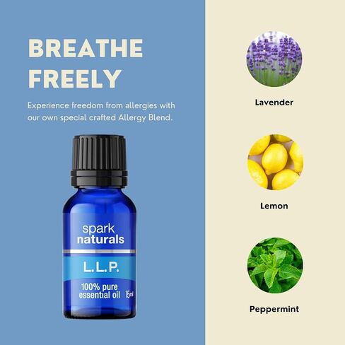 L. L.P. (اللافندر والليمون والنعناع) مزيج الزيوت العطرية للتنفس 15 مل | زيت علاجي نقي 100% - سبارك ناتشورالز - التنفس، الجيوب الأنفية، الحساسية، الاحتقان، السعال، تخفيف الجهاز التنفسي البارد in Saudi Arabia