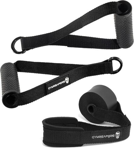Gymreapers Resistance Band Handle/Door Anchor Combo - Exercise Band at Home Workout - (1 Pair of Handles) - Used with Any Resistance Bands for Men and Wome in Saudi Arabia