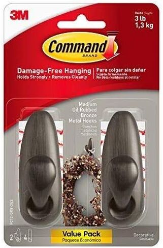 Metal Hooks, Oil-Rubbed Bronze, 3-Lb., 2-Pk. in Saudi Arabia