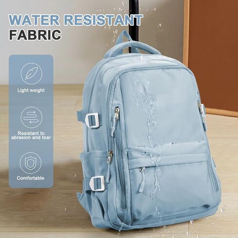 Lightweight School Backpack for Women, College Bag High School Bookbag for Teens Girls Boys, Large Laptop Travel Backpack for Men, Beige in Saudi Arabia