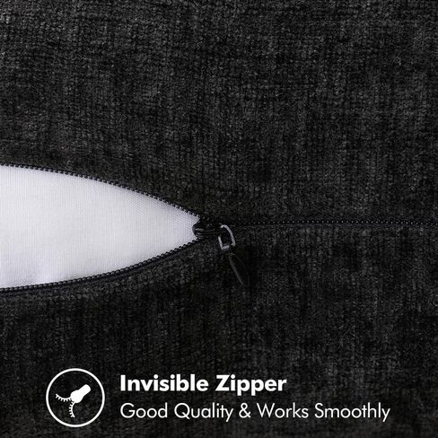 MIULEE حزمة من 2 أريكة رمي وسادة يغطي 18x18 بوصة حكيم الأخضر مزرعة أغطية وسائد مزخرفة مع حافة مخيط لينة الشنيل الصلبة مصبوغ وسادة الربيع يغطي لسرير أريكة غرفة المعيشة in Kuwait