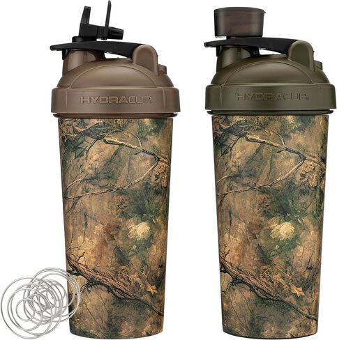 Hydra Cup JailBreak [2 Pack] 28 oz Shaker Bottle for Protein Shakes, Shaker Bottle with Handle & Ball Blender, Shaker Cup with Phone Holder for Your Car, Travel To Go, BPA Free (Camo) in Saudi Arabia