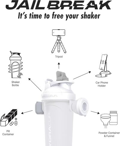 Hydra Cup JailBreak [2 Pack] 28 oz Shaker Bottle for Protein Shakes, Shaker Bottle with Handle & Ball Blender, Shaker Cup with Phone Holder for Your Car, Travel To Go, BPA Free (Camo) in Saudi Arabia