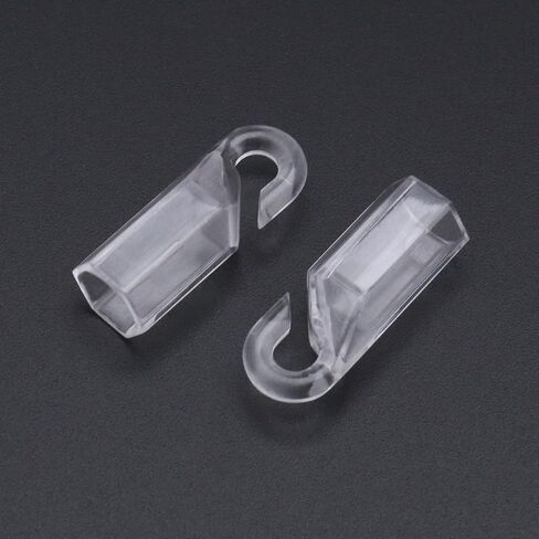 Create idea 12PCS Wand Tip Hook Sleeve Clear Plastic Shepherds Hook Wand Tip Connector Wand Cap for 7mm Outer Diameter Hexagonal Curtain Rod Blind Tilt Wand and Wood Blinds in Saudi Arabia