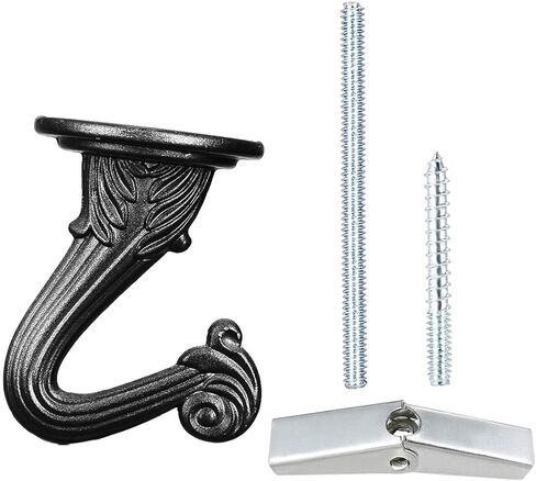 2 Packs Swag Ceiling Hooks - 1 1/2" Brass Finish Heavy Duty Swag Hook Kit for Hanging Plants, Basket and Canopy in Saudi Arabia