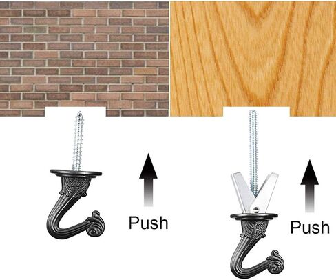 2 Packs Swag Ceiling Hooks - 1 1/2" Brass Finish Heavy Duty Swag Hook Kit for Hanging Plants, Basket and Canopy in Saudi Arabia