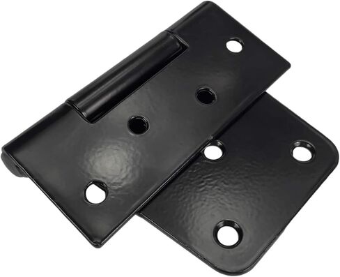 مفصلات باب أسود مقاس 3.5 بوصة، مفصلات حظيرة مربعة، مفصلات بوابة شديدة التحمل، أجهزة مطاوع حديد مقاوم للصدأ للأسوار الخشبية (غير متضمنة مسامير) in Kuwait