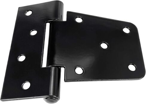 مفصلات باب أسود مقاس 3.5 بوصة، مفصلات حظيرة مربعة، مفصلات بوابة شديدة التحمل، أجهزة مطاوع حديد مقاوم للصدأ للأسوار الخشبية (غير متضمنة مسامير) in Kuwait