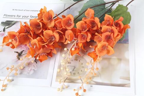 IPOPU Blue Orchid Artificial Flowers 6PCS Faux Orchid 39.37" Dusty Blue Flowers Long Stem Flowers for Tall Vase Silk Flowers for Home Decor Indoor Outdoor Wedding Party Decoration (Blue) in Saudi Arabia