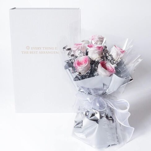 ORANGESCE Silver Galaxy Roses - Luxurious Preserved Rose Bouquet with Gift Box and Card , non-withering flowers. Eternal Rose Popular for Valentine's Day, Mother's Day, Anniversaries, Birthdays, Weddings, Christmas (Pink) in Saudi Arabia