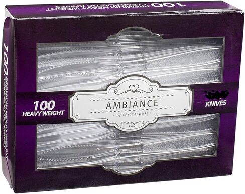 Heavy Weight Plastic Knives 100/box, Clear in Saudi Arabia