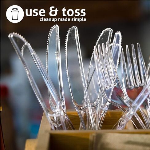 Heavy Weight Plastic Knives 100/box, Clear in Saudi Arabia