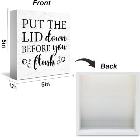 علامة حمام محمصة الخبز الحية، ديكور حمام مضحك، هدية لمحبي الفكاهة الداكنة علامة خشبية 5 × 5 بوصة، ضيف مزرعة نصف حمام ديكور فكاهة داكنة in Kuwait