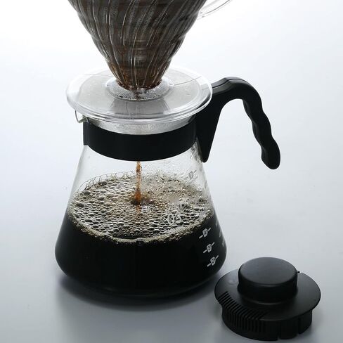 Hario V60 Glass Coffee Server, 1000ml, Black in Saudi Arabia