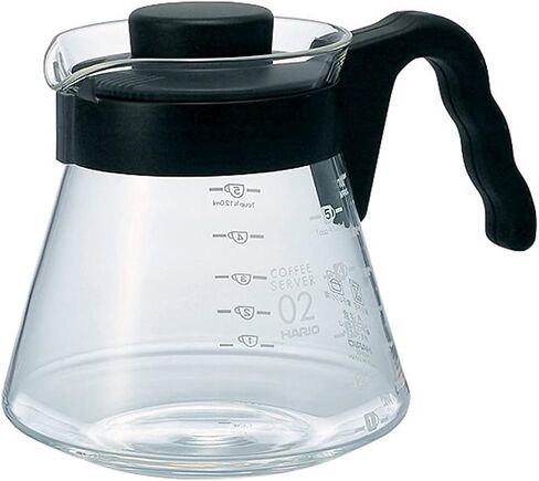 Hario V60 Glass Coffee Server, 1000ml, Black in Saudi Arabia