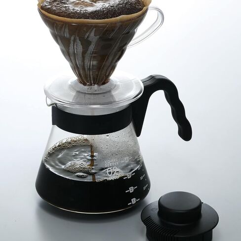 Hario V60 Glass Coffee Server, 1000ml, Black in Saudi Arabia