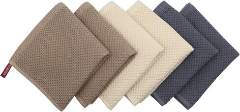 Mia'sDream Cotton Hand Face Head Towel Waffle Weave Kitchen Tea Towel Dish Towels, Soft and Absorbent Bath Guest Gym Towel Washcloths, 13inch x 28inch 3 Pack(Beige) in Saudi Arabia