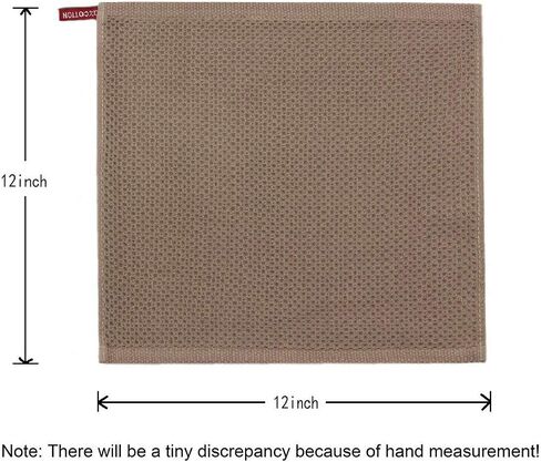 Mia'sDream Cotton Hand Face Head Towel Waffle Weave Kitchen Tea Towel Dish Towels, Soft and Absorbent Bath Guest Gym Towel Washcloths, 13inch x 28inch 3 Pack(Beige) in Saudi Arabia