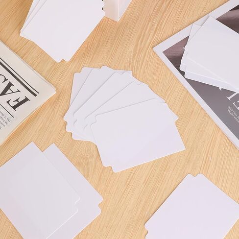 60 Pcs Trading Card Dividers White Card Dividers for Storage Boxes Card Separators Blank Card Box Cards for Sport Plastic Cards Separators Organizer 2.71 x 3.7 Inches Fit for MTG TCG Sports Card Games in Saudi Arabia