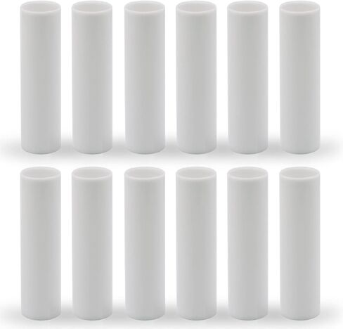2 3 4 6 Inch White Plastic Candle Cover Sleeves,Chandelier Socket Sleeves,Candelabra Base E12 Socket Covers Set of 12 (4-Inch / 12-Pack) in Saudi Arabia
