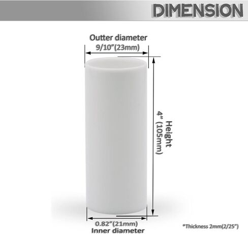 2 3 4 6 Inch White Plastic Candle Cover Sleeves,Chandelier Socket Sleeves,Candelabra Base E12 Socket Covers Set of 12 (4-Inch / 12-Pack) in Saudi Arabia