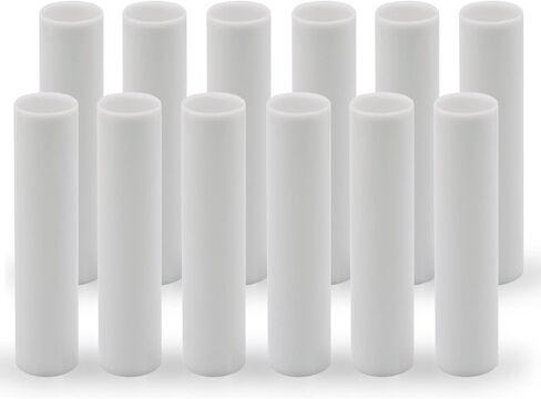 2 3 4 6 Inch White Plastic Candle Cover Sleeves,Chandelier Socket Sleeves,Candelabra Base E12 Socket Covers Set of 12 (4-Inch / 12-Pack) in Saudi Arabia