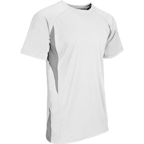 Champro Men's Standard Top Spin Lightweight Baseball Jersey, White,Grey, Adult X-Large