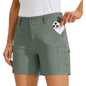 Willit Women's Golf Shorts Hiking Cargo Shorts Quick Dry Athletic Casual Summer Shorts with Pockets 5"