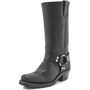 Frye Harness 12R Boots for Women - American-Made Motorcycle Boot - Genuine Italian Leather Harness Style - Durable Rubber Outsole with Genuine Stitch Welt Construction - Nickel & Brass Hardware in Kuwait