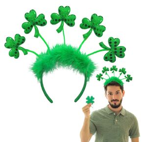 Hying St. Patrick's Day Headbands Tiara Green Irish Holiday Headwear Saint Patrick's Day air Hoops Accessories for Women Men