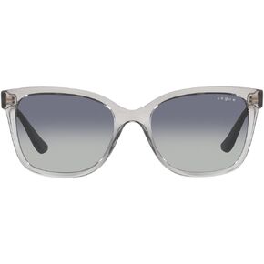 Vogue Eyewear Woman Sunglasses Transparent Grey Frame, Grey Gradient Dark Blue Lenses, 54MM