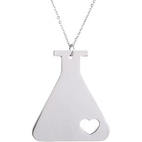 AOCHEE Love Science Erlenmeyer Flask Chemistry Necklace Jewelry