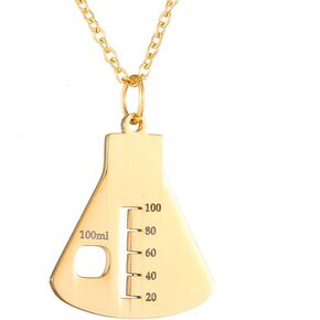 AOCHEE Love Science Erlenmeyer Flask Chemistry Necklace Jewelry in Kuwait