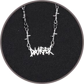 rgwtgkyh Gothic Barbed Wire Necklace for Women Men Punk Hip Hop Thorns Choker Necklace Silver Metal Wire Chain Necklace for Boys Girls Trendy Jewelry Gift