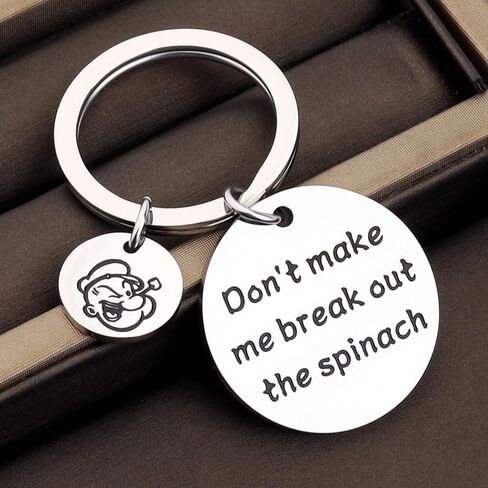 TGBJE Don't Make Me Break Out The Spinach Keychain The Sailor Gift Moving Muscle Man Gift Sailor Gift in Saudi Arabia