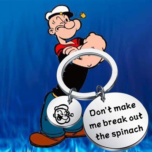 TGBJE Don't Make Me Break Out The Spinach Keychain The Sailor Gift Moving Muscle Man Gift Sailor Gift in Saudi Arabia