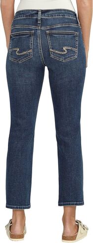Silver Jeans Co. Women's Suki Mid Rise Curvy Fit Straight Crop Jeans in Saudi Arabia