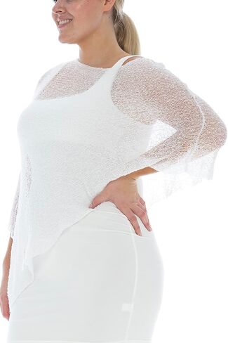 سترة بوليرو شفافة للسيدات مقاس كبير من Back From Bali - بلوفر محبوك خفيف الوزن مقاس 2X 3X 4X in Kuwait