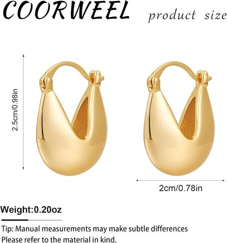 Gold Huggie Hoop Earrings for Women Everyday Fashion Jewelry in Saudi Arabia