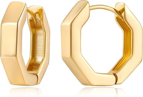 Gold Huggie Hoop Earrings for Women Everyday Fashion Jewelry in Saudi Arabia