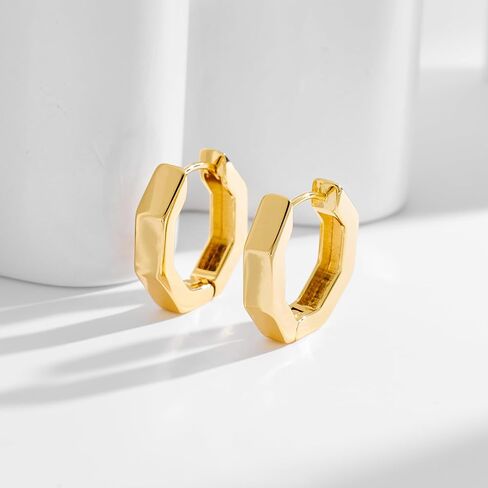 Gold Huggie Hoop Earrings for Women Everyday Fashion Jewelry in Saudi Arabia
