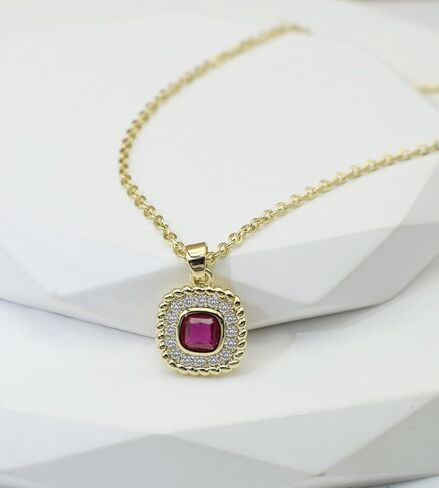 Vetieeimo مربع زركون وصيفة الشرف قلادة أقراط مجموعة مجوهرات للنساء الزفاف هدية عيد ميلاد اليومية in Kuwait