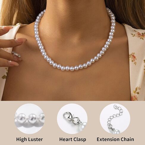 مجموعة مجوهرات Sanfenly مكونة من 9 قطع من اللؤلؤ مع 3 قطع من قلادة اللؤلؤ الصناعي، 3 قطع من سوار اللؤلؤ، 3 أزواج من أقراط اللؤلؤ من عشرينيات القرن العشرين إكسسوارات اللؤلؤ المقلد مجوهرات لؤلؤ الزفاف هدية عيد الميلاد للنساء والأم والزوجة in Kuwait