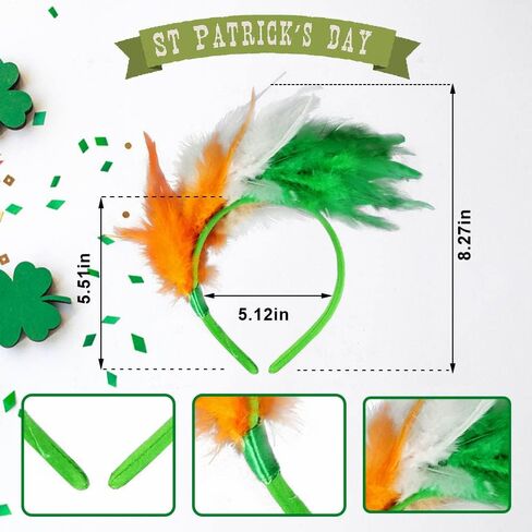 Hying St. Patrick's Day Headbands Tiara Green Irish Holiday Headwear Saint Patrick's Day air Hoops Accessories for Women Men in Saudi Arabia