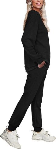 بدلة رياضية Sieanear للسيدات مكونة من قطعتين بأكمام طويلة وملابس مريحة in Kuwait