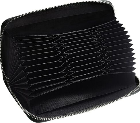 Easyoulife Womens Genuine Leather Credit Card Holder Wallet RFID Secure 36 Slots in Kuwait