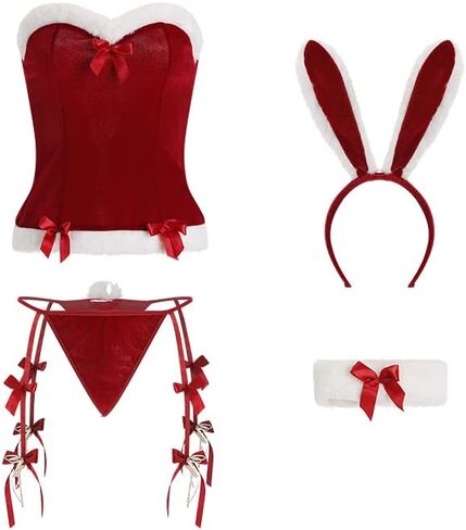 Female sexy bunny costume cosplay underwear japanese anime babydoll nightdress in Saudi Arabia